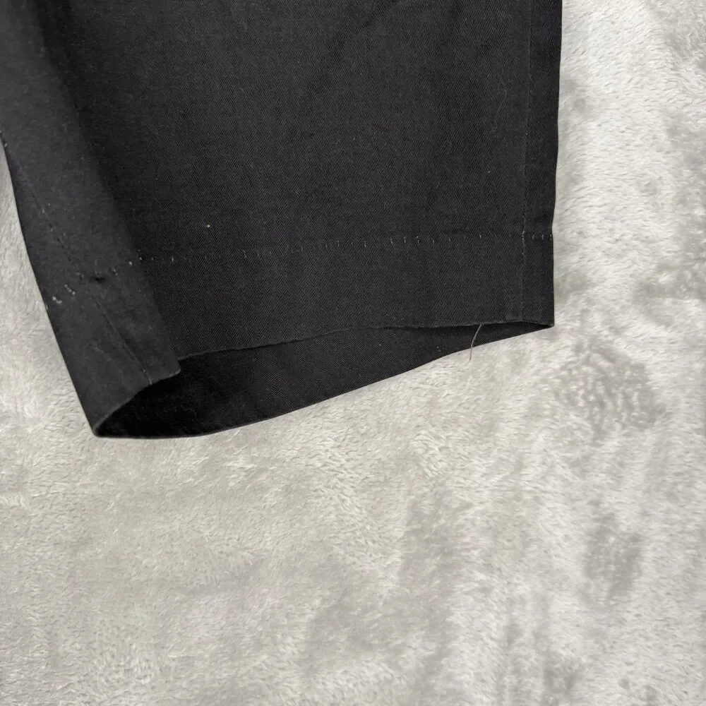 Vtg 70s Permanent Press Shorts Mens 30 (28) Chino 2 Toned Black Ykk Zip READ